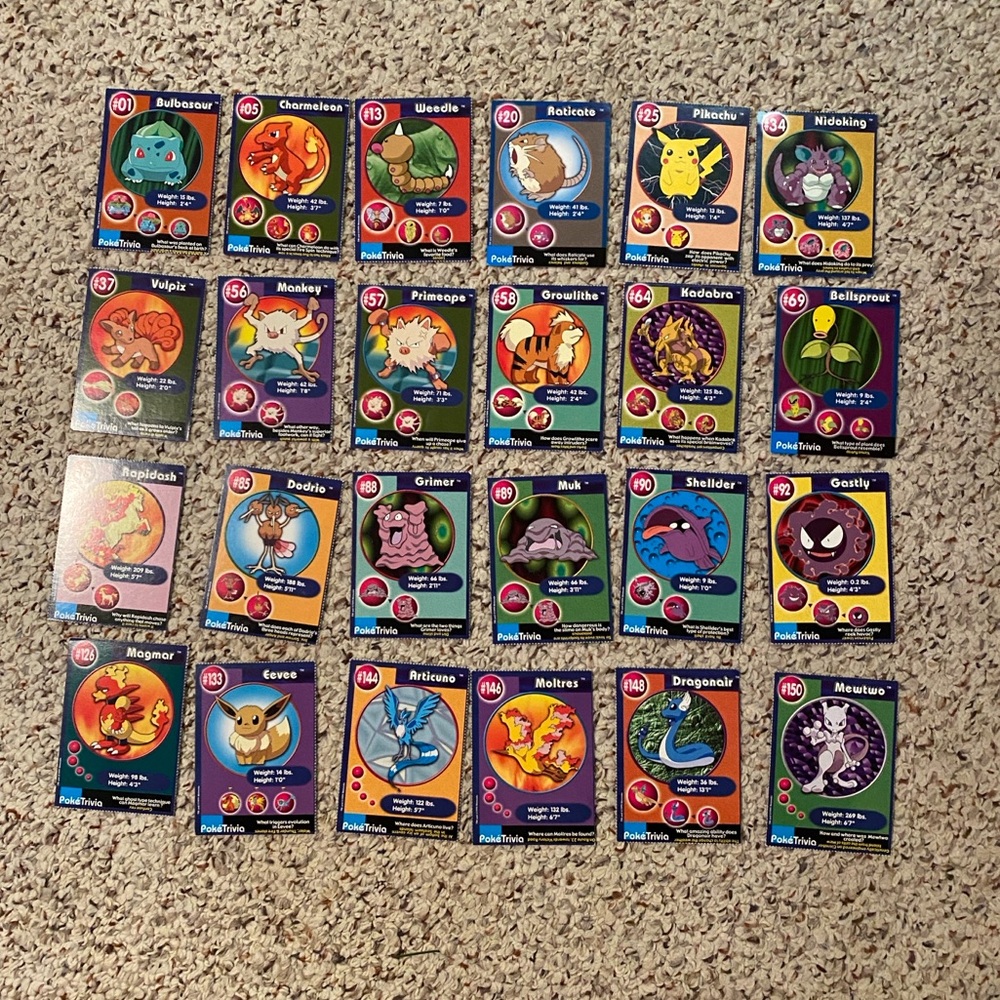 24 Pokémon Burger King cards